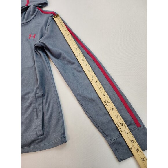 UNDER ARMOUR Storm Full Zip Up Gray Red Hooded Sweatshirt Hoodie Women's Size L - Picture 4 of 9